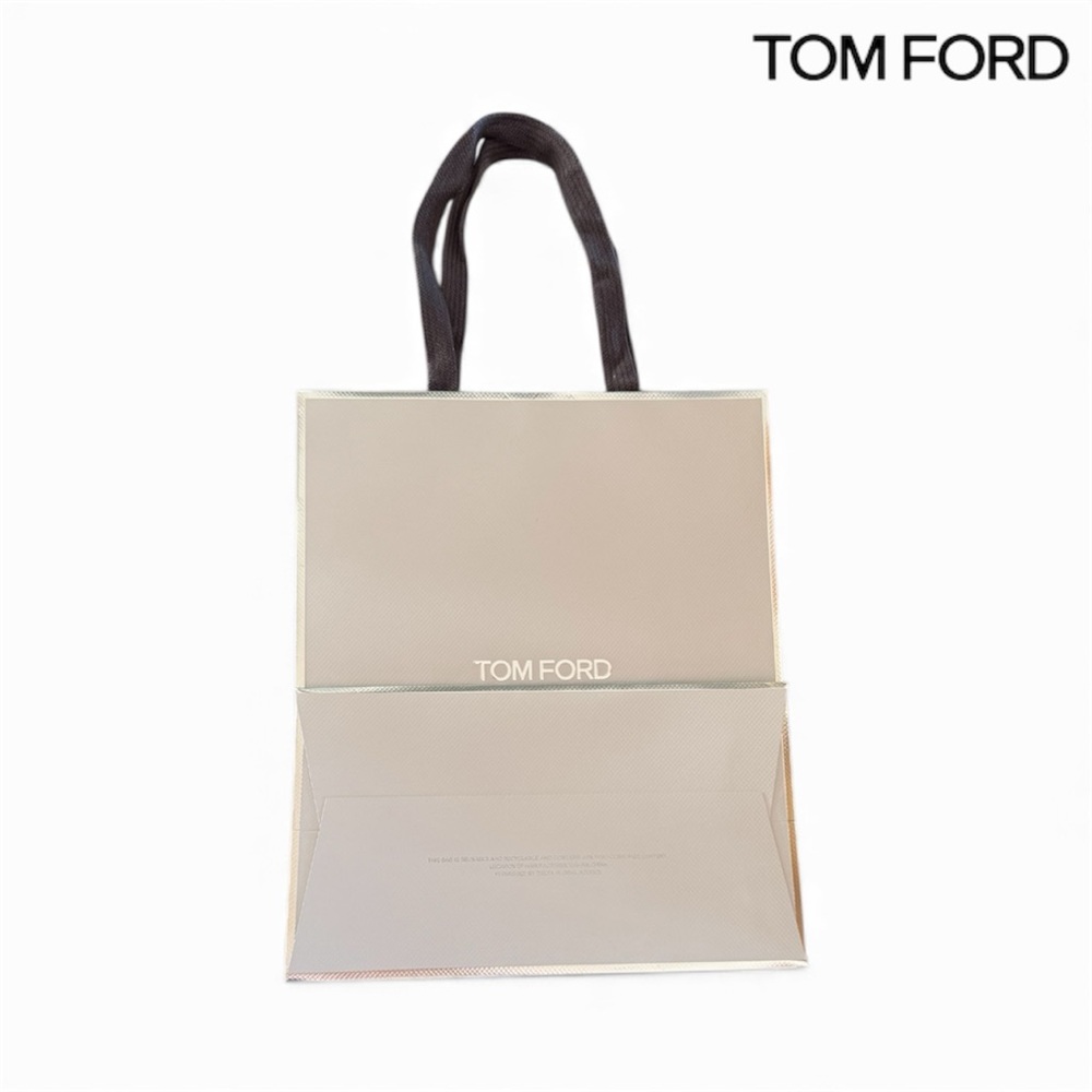 Tom Ford Grey Silver/Grey Gift Shopping Paper Tote Bag - Picture 3 of 6
